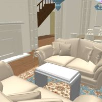 Visualisasi reka bentuk 3D dalaman gambar apartmen