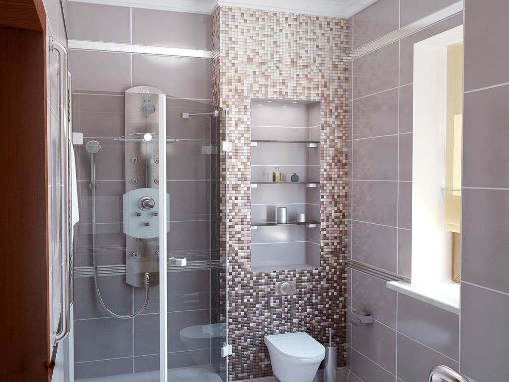 tessere di mosaico in bagno