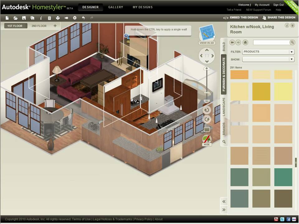 Autodesk homestyler програма