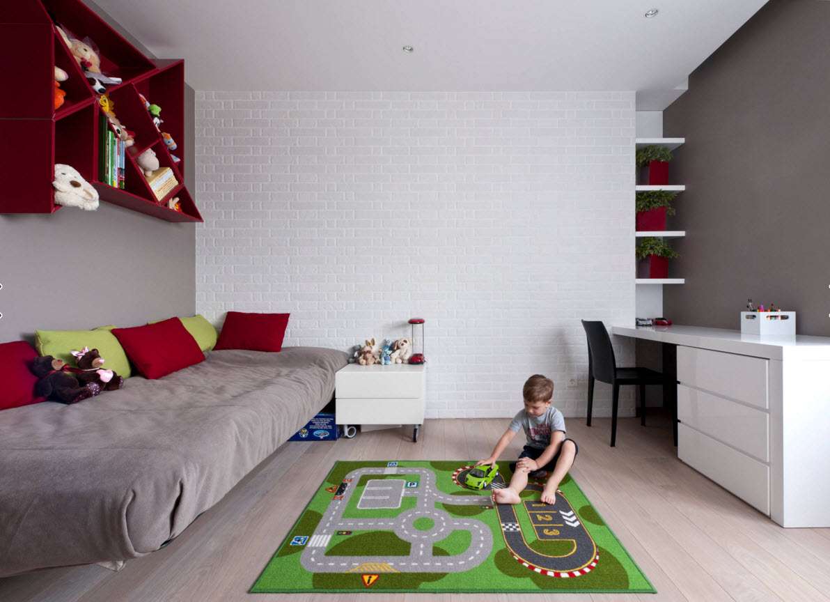 tapis dans la chambre des enfants