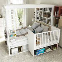 dječja soba za novorođenče u spavaćoj sobi roditelja