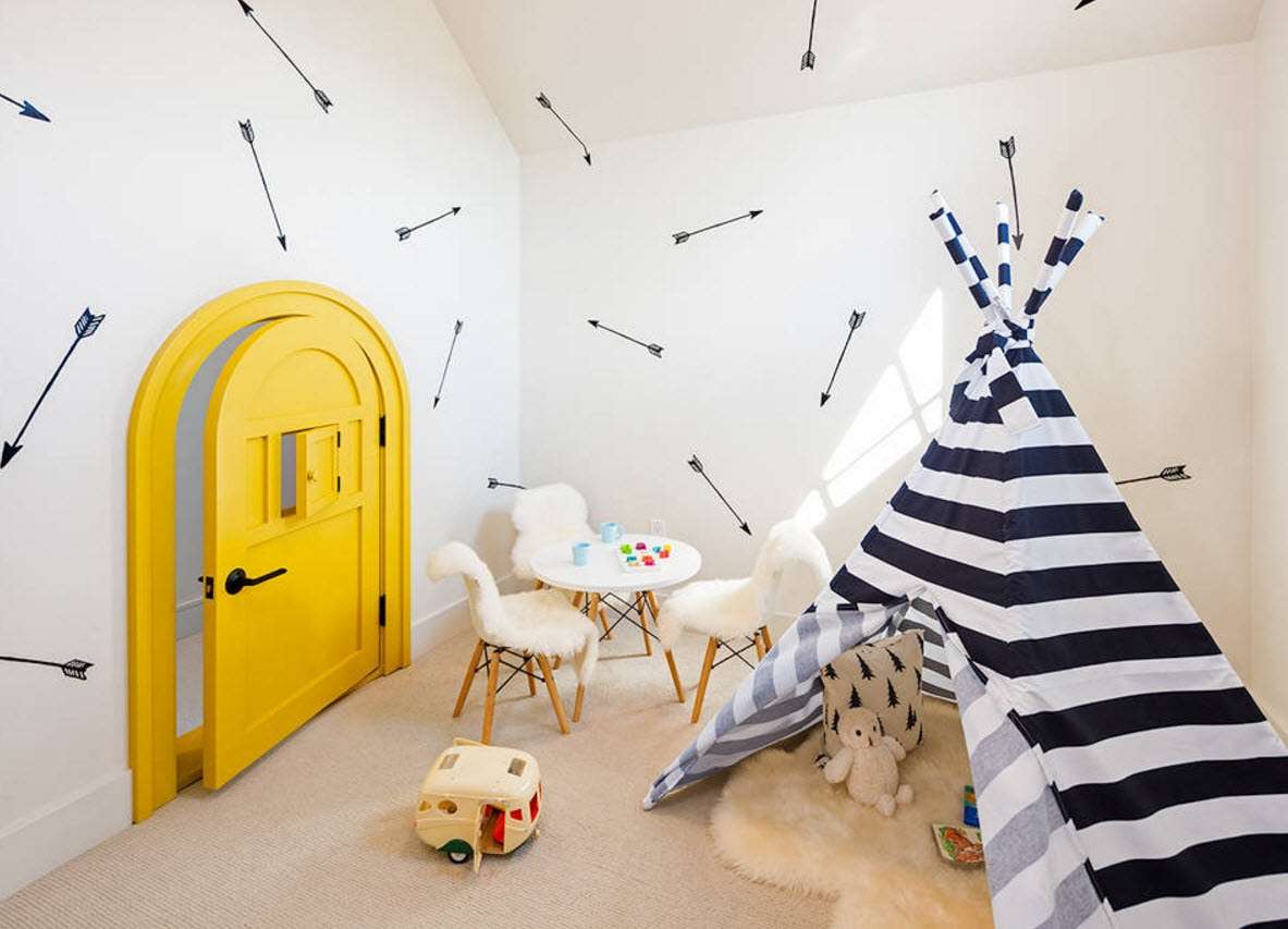 children's room in bright colors