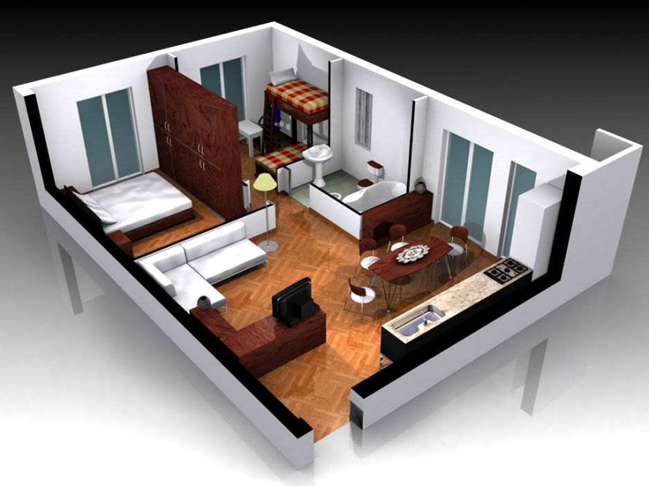 modellistica 3d di interior design