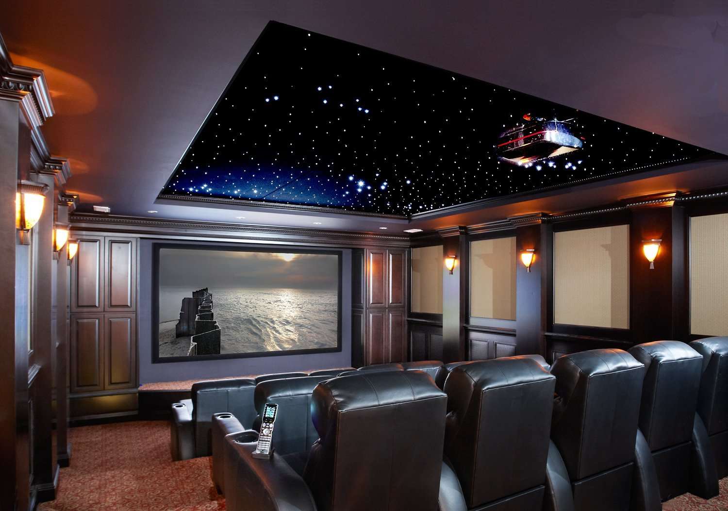 interior design per l'home theater