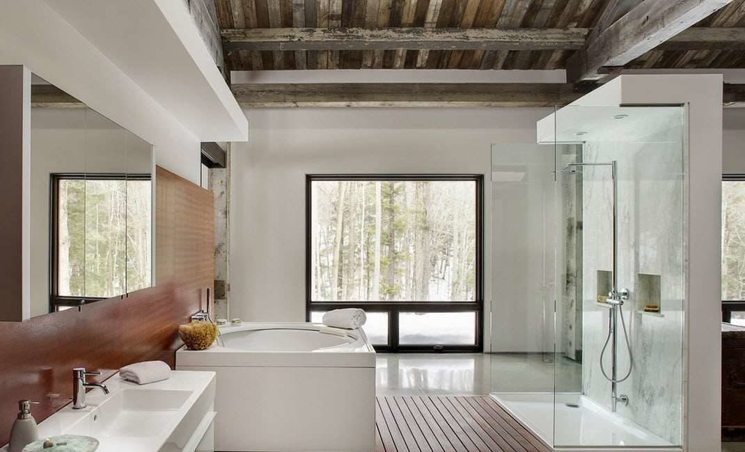 salle de bain dans le chalet