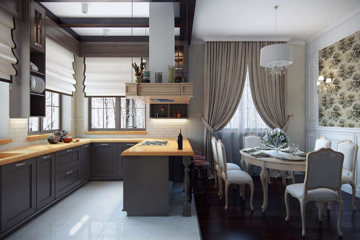 kitchen design in a cottage