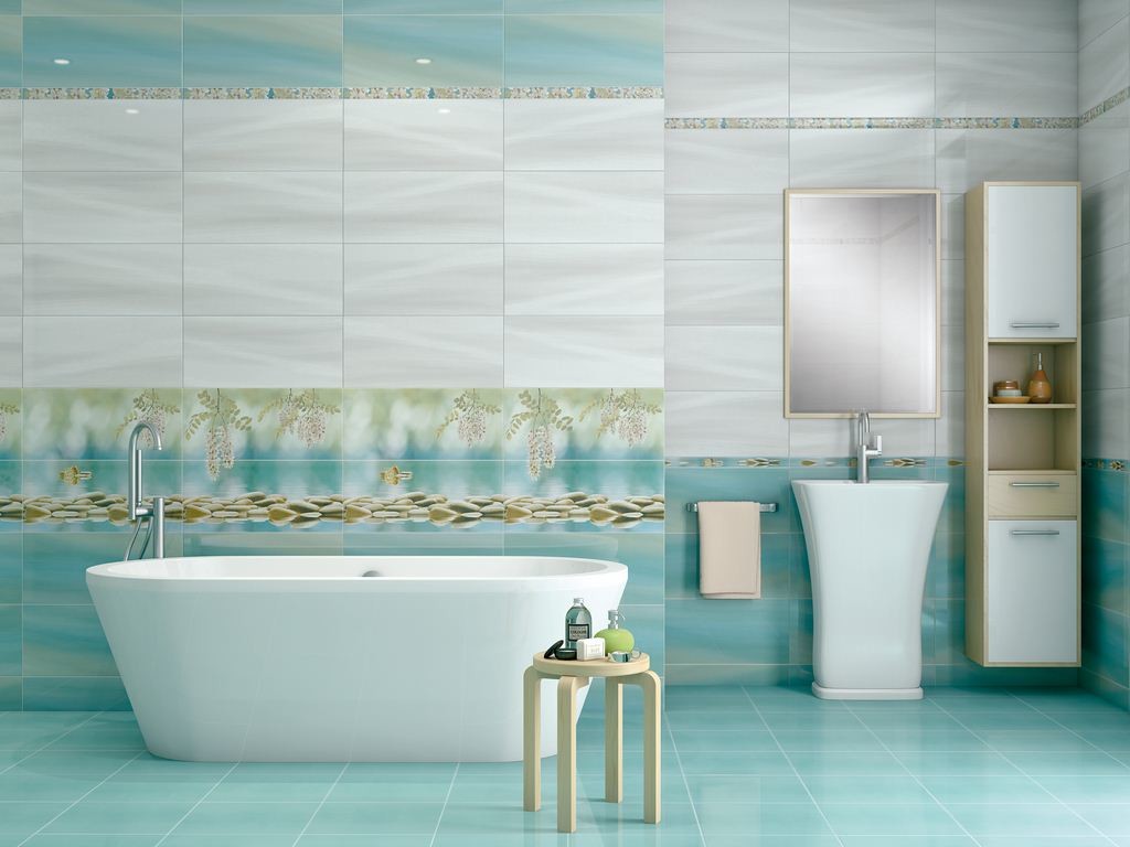 design delle piastrelle del bagno