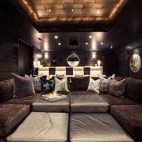 foto di interior design home cinema