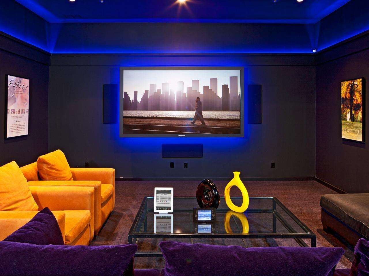 design luminoso per home theater