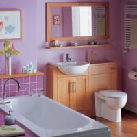 Bagno combinato in rosa e viola