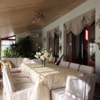 Dining table on the summer terrace