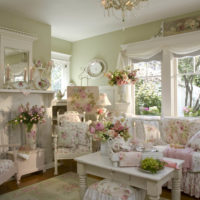 Decorative pillows in the interior of the living room of a country house