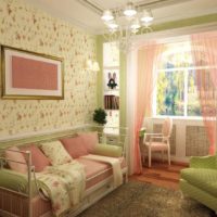 Tonalità rosa e verde chiaro all'interno dello stile provenzale