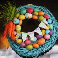 DIY wreath cawangan untuk Paskah