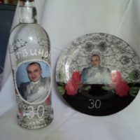 Decoupage boce kao poklon muškarcu