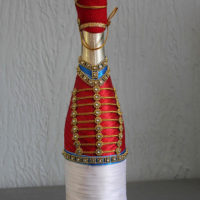 Hussar uniform bottle decor