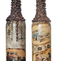 Wine bottle decor for a man