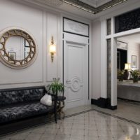 Spacious hallway hall in a country house