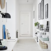 White color in the design of the hallway