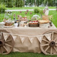 Décoration de table de mariage rustique