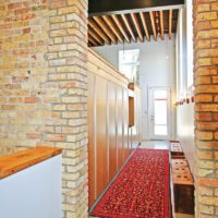 Narrow hallway loft style wall