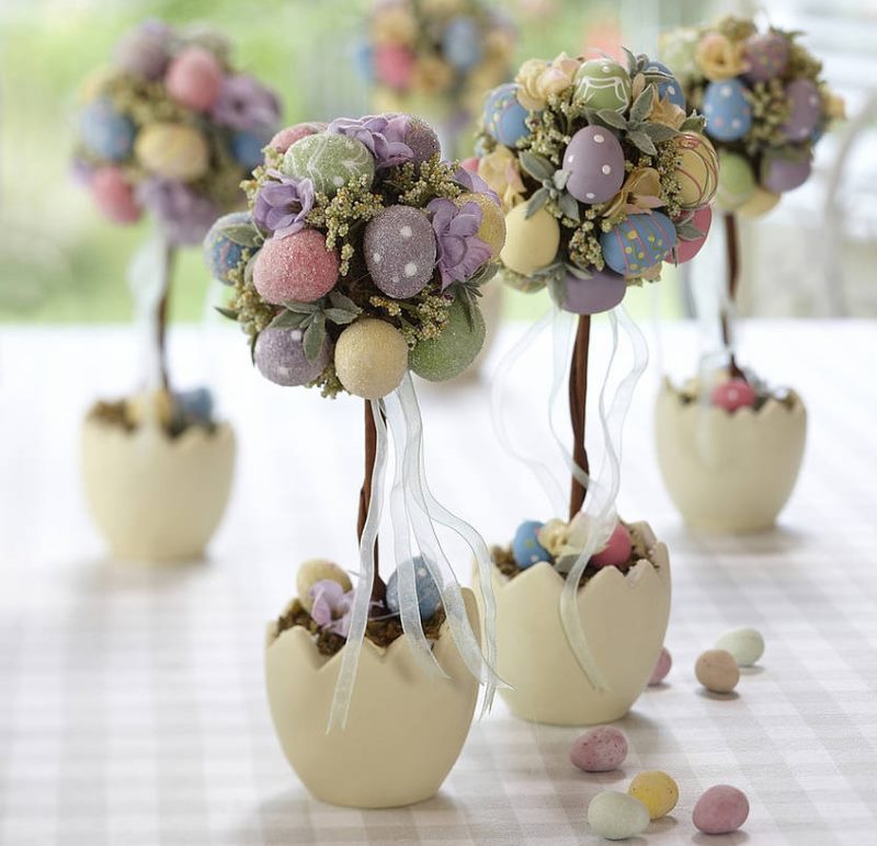 Do-it-yourself Easter tree from eggs to the holiday table