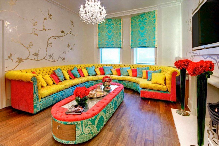 Colorful living room design