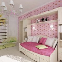 version de l'intérieur lumineux de la chambre d'enfants pour la photo de fille