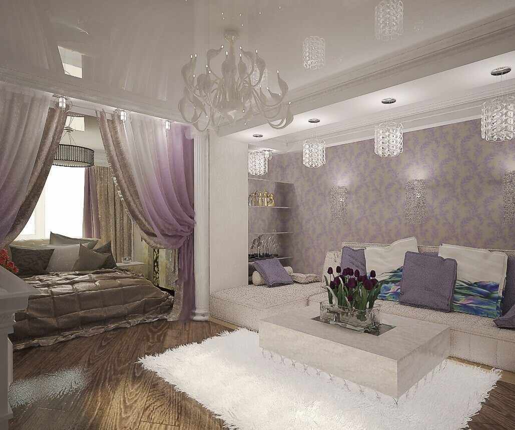 version of the unusual style of the bedroom 20 meters