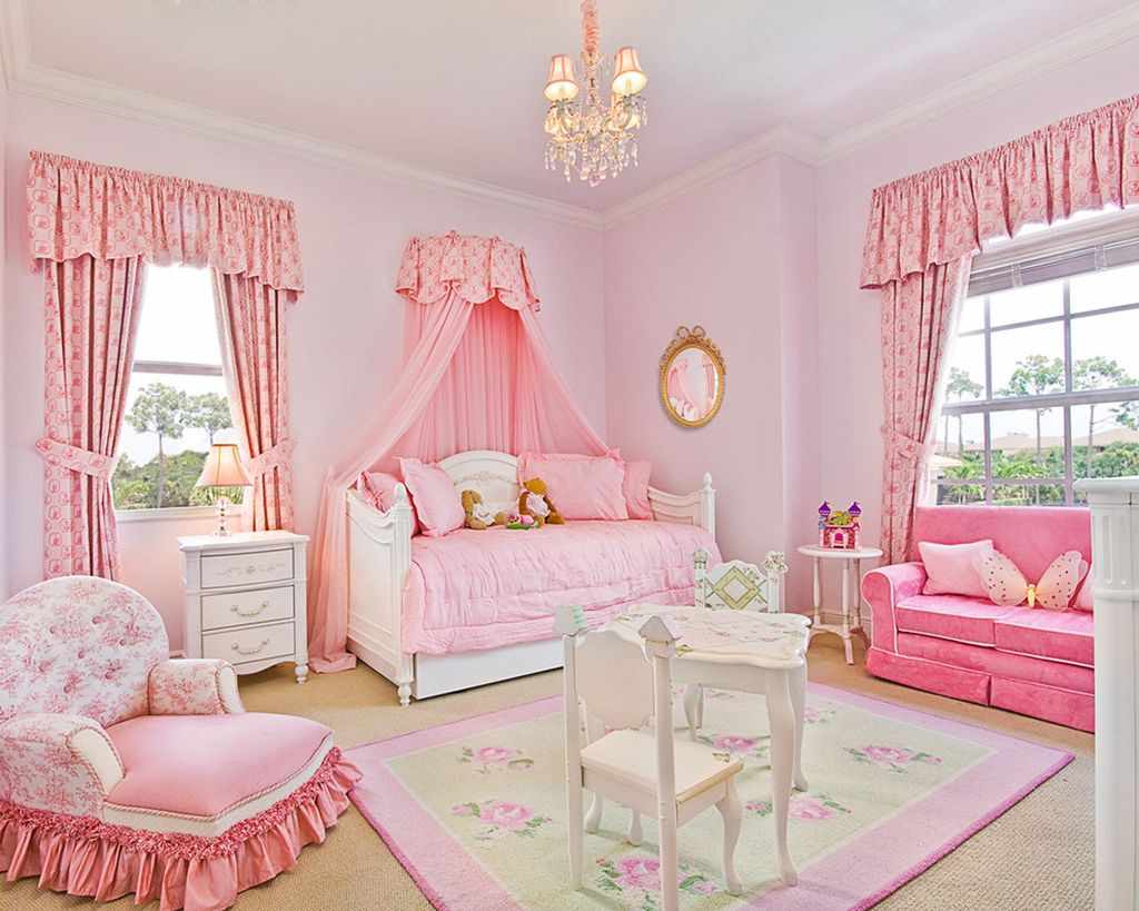 option d'un style de chambre lumineuse pour une fille