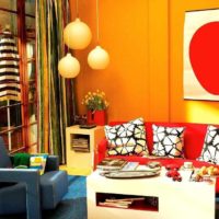 exemple d'une conception inhabituelle d'un appartement dans le style de l'image pop art