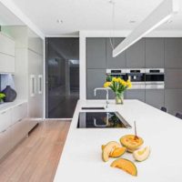 opzione di un soffitto interno luminoso nell'immagine della cucina