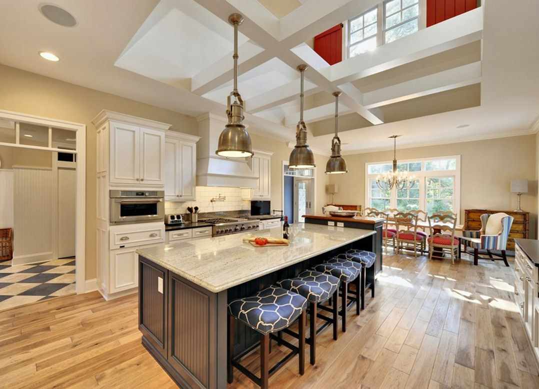 variant of the unusual style of the kitchen ceiling