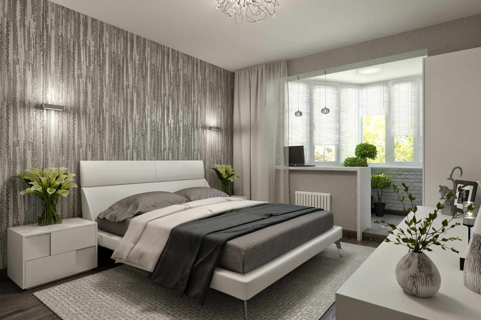 variante d'un design inhabituel d'un style de chambre