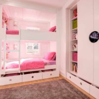 Primjer laganog dizajna spavaće sobe za djevojčicu sliku
