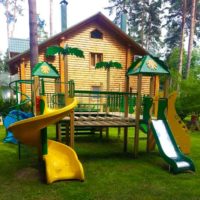 Playground in the garden landscape