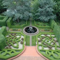 Vista dall'alto del giardino inglese