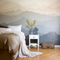 Spavaća soba u stilu Provence sa zidnim freskama