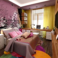 Svijetli dizajn male spavaće sobe veličine 12 četvornih metara
