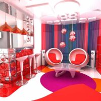 variante d'un bel appartement design dans le style photo pop art