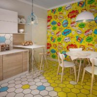 idea di un design luminoso di una casa nello stile dell'immagine pop art