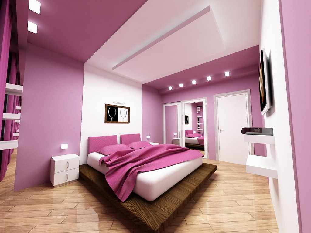 option de design de chambre lumineuse