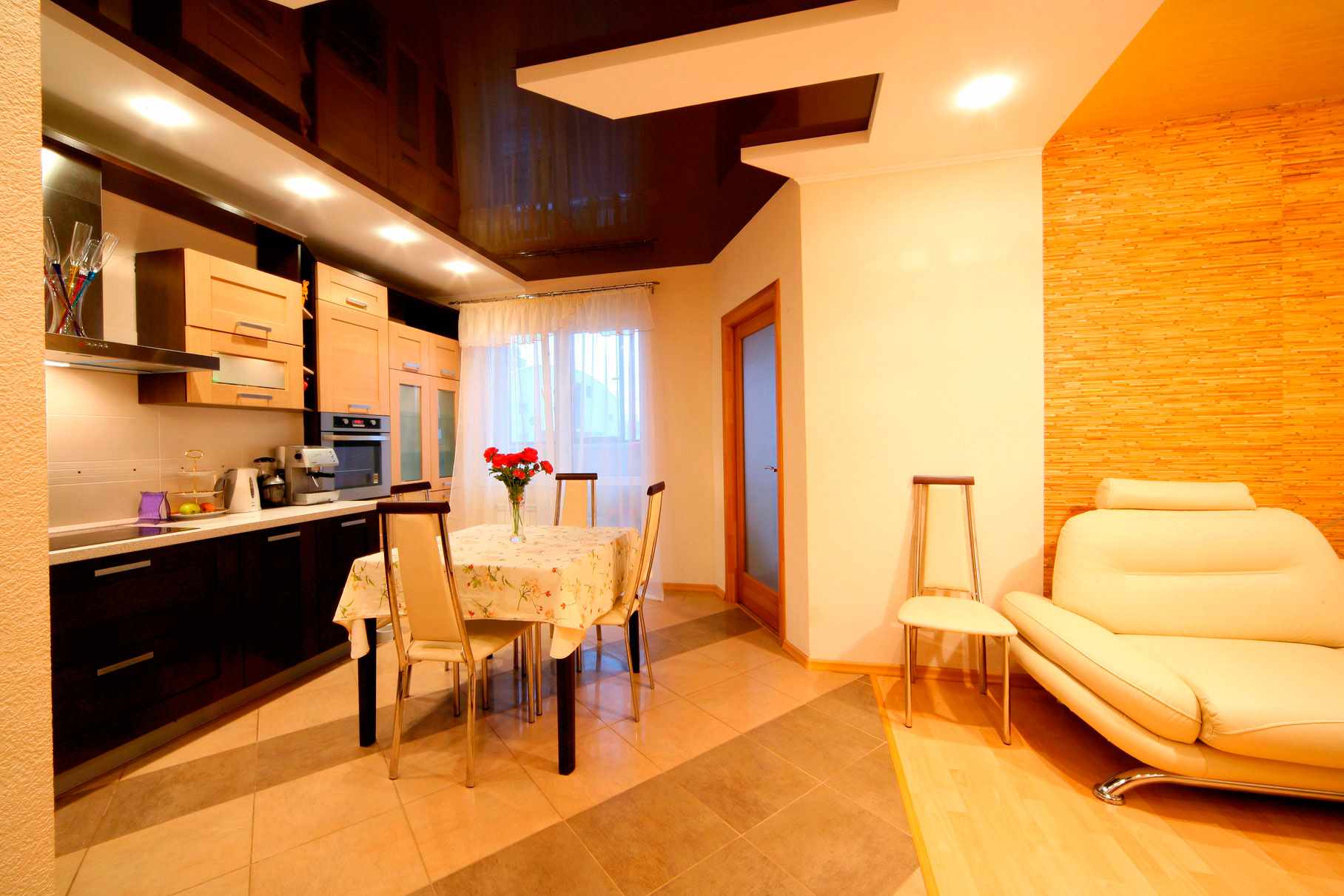 example of a beautiful interior ceiling in the kitchen