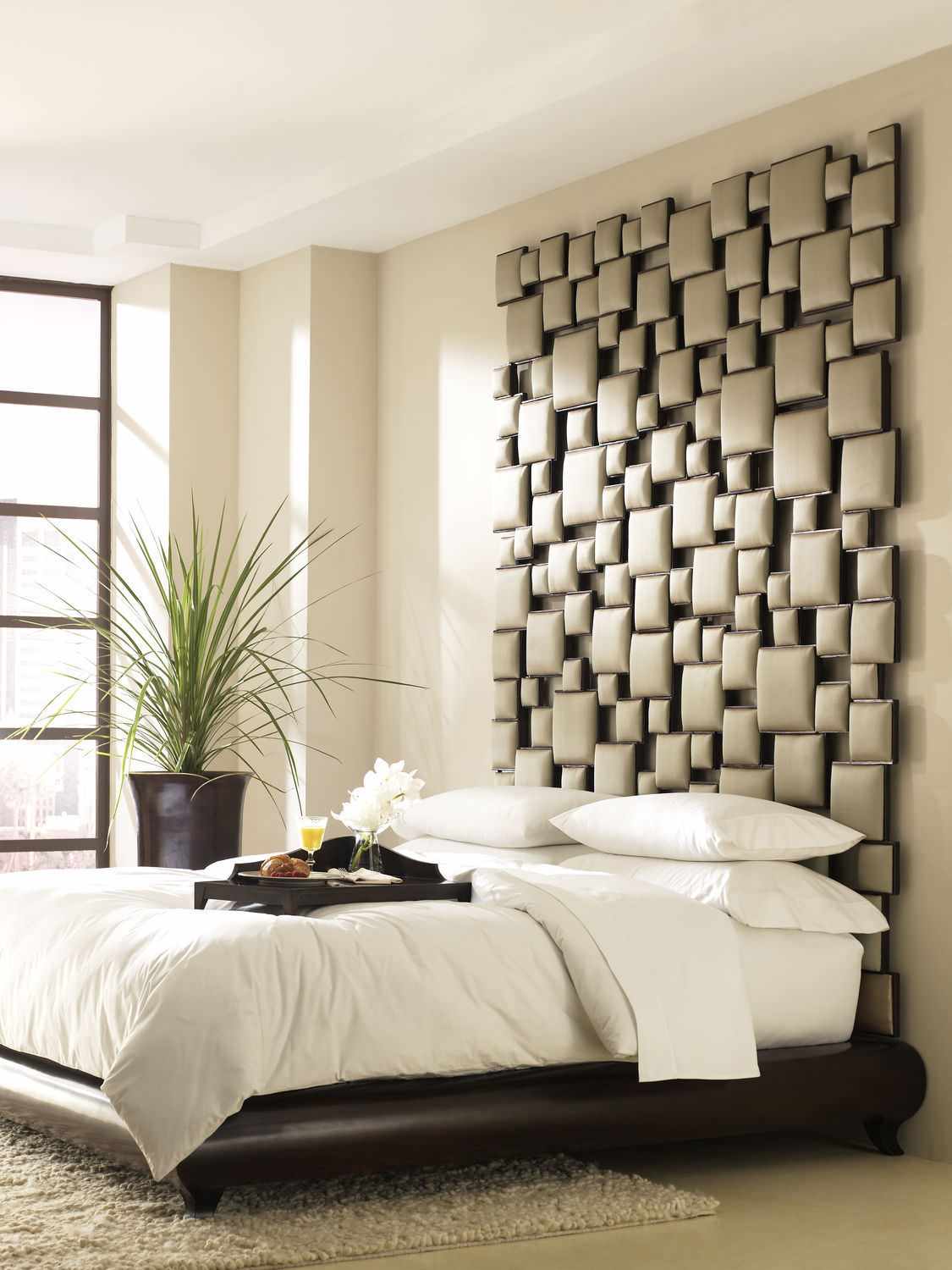 the idea of ​​a bright headboard design