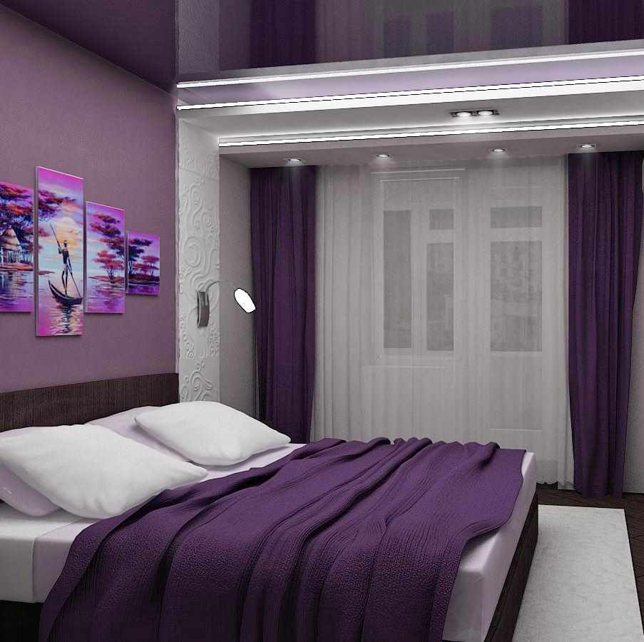 An example of a bright bedroom interior