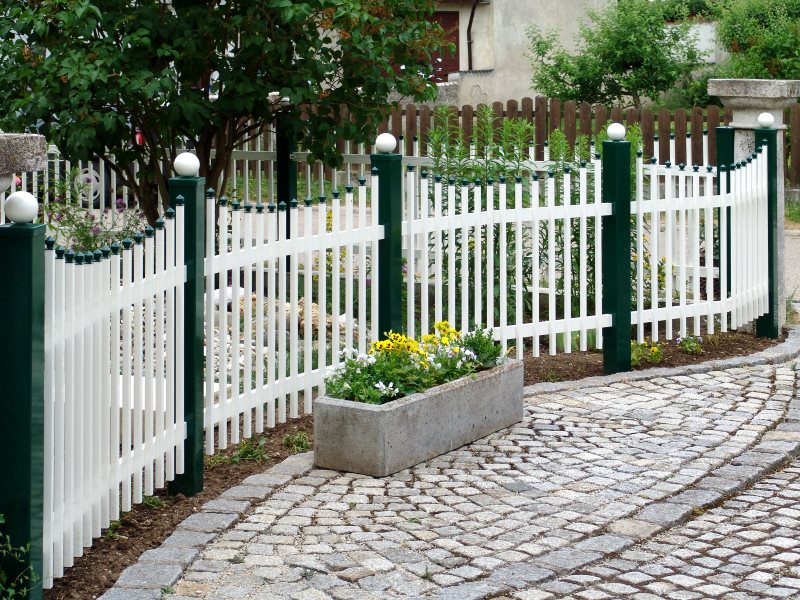 White wooden fence along the infield