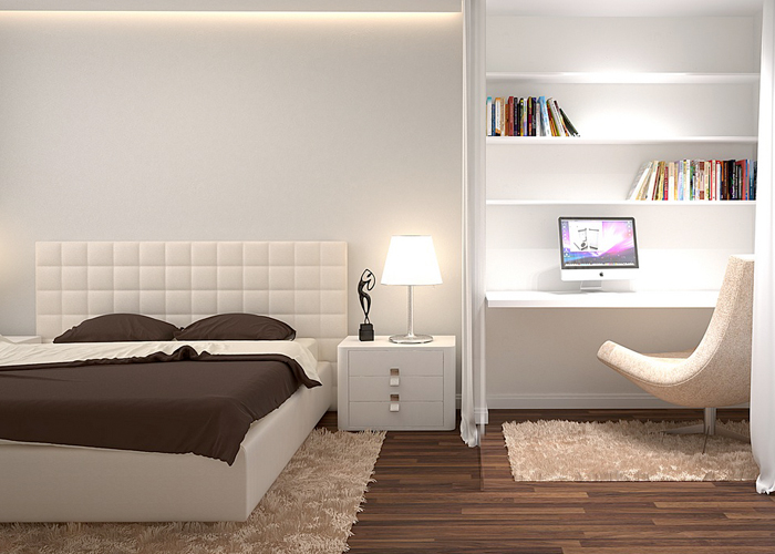 Do-it-yourself bedroom interior in a modern style