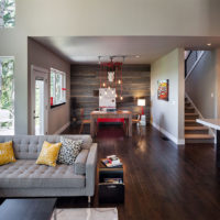 Beautiful design of a living room in a private house