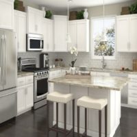 Kitchen island in a modern interior