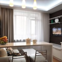 Dark tones in the interior of the kitchen